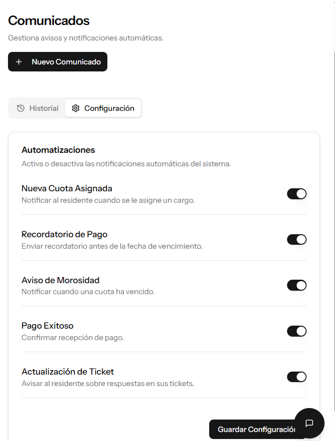 Comunicados Automatizados